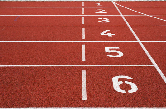 Rubberized running track
