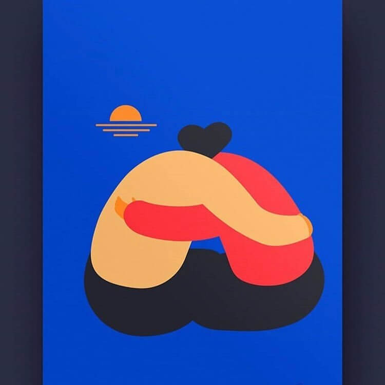 Drawing of an embrace