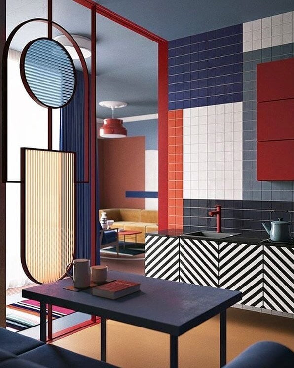 Memphis style apartment